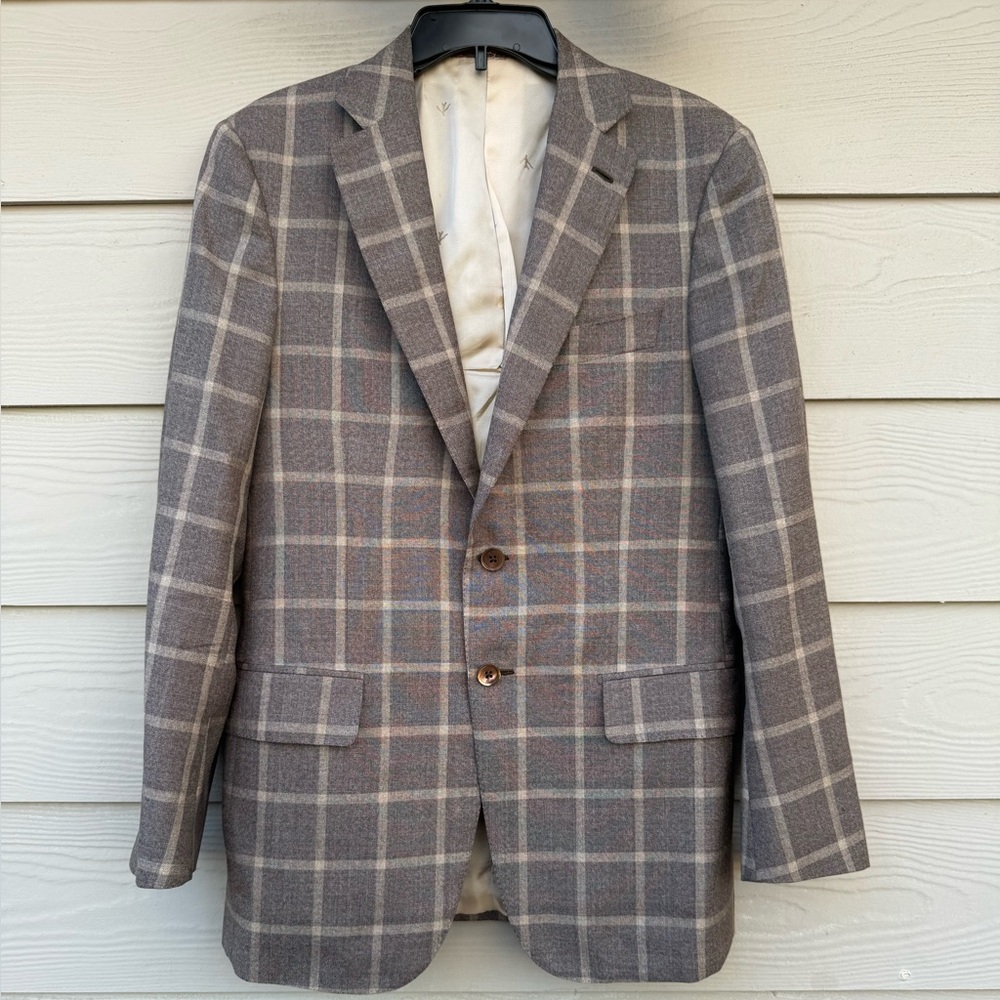 Isaia Men's 75% Wool, 25% Silk Plaid Blazer